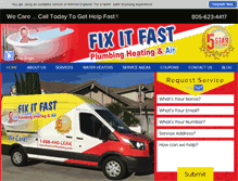 Tablet Screenshot of fixitfastplumbing.com